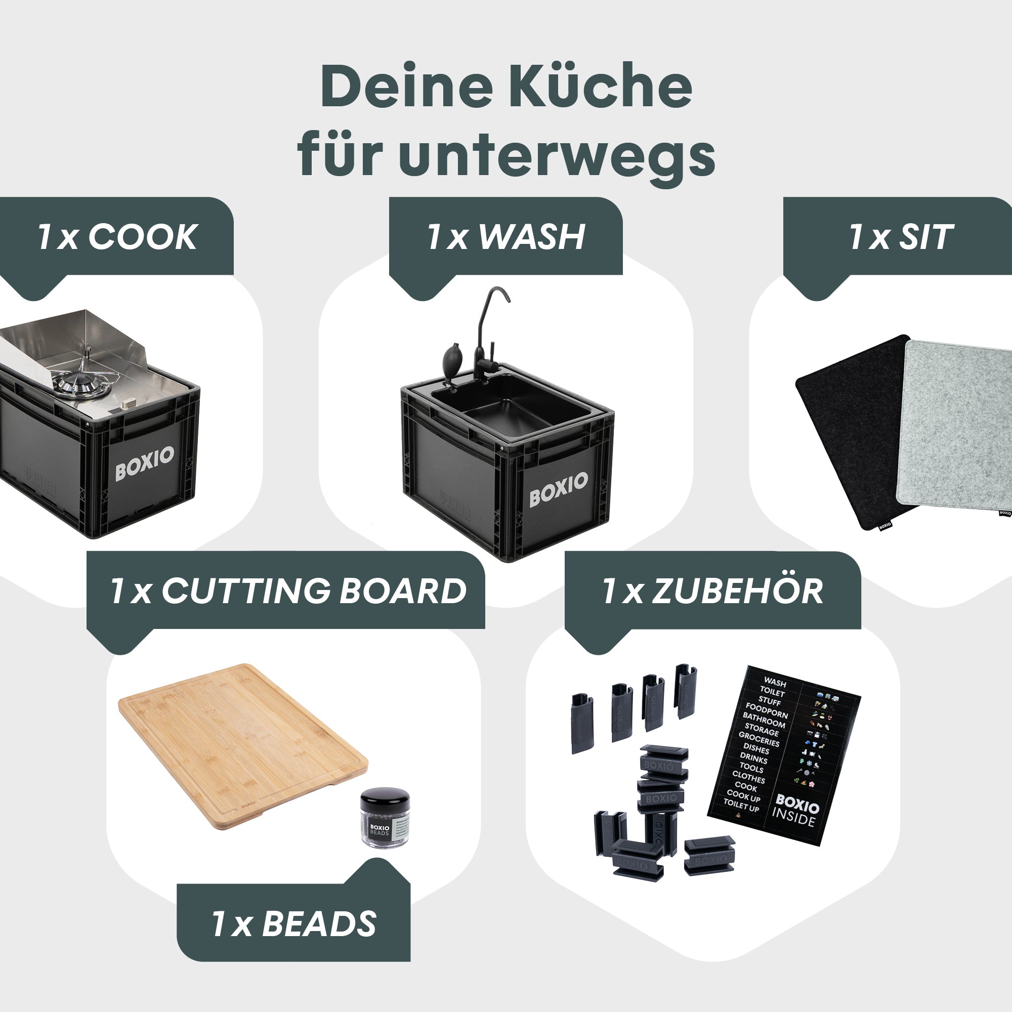 BOXIO KITCHEN LITE I Mobile I kompakte Outdoor-Küche