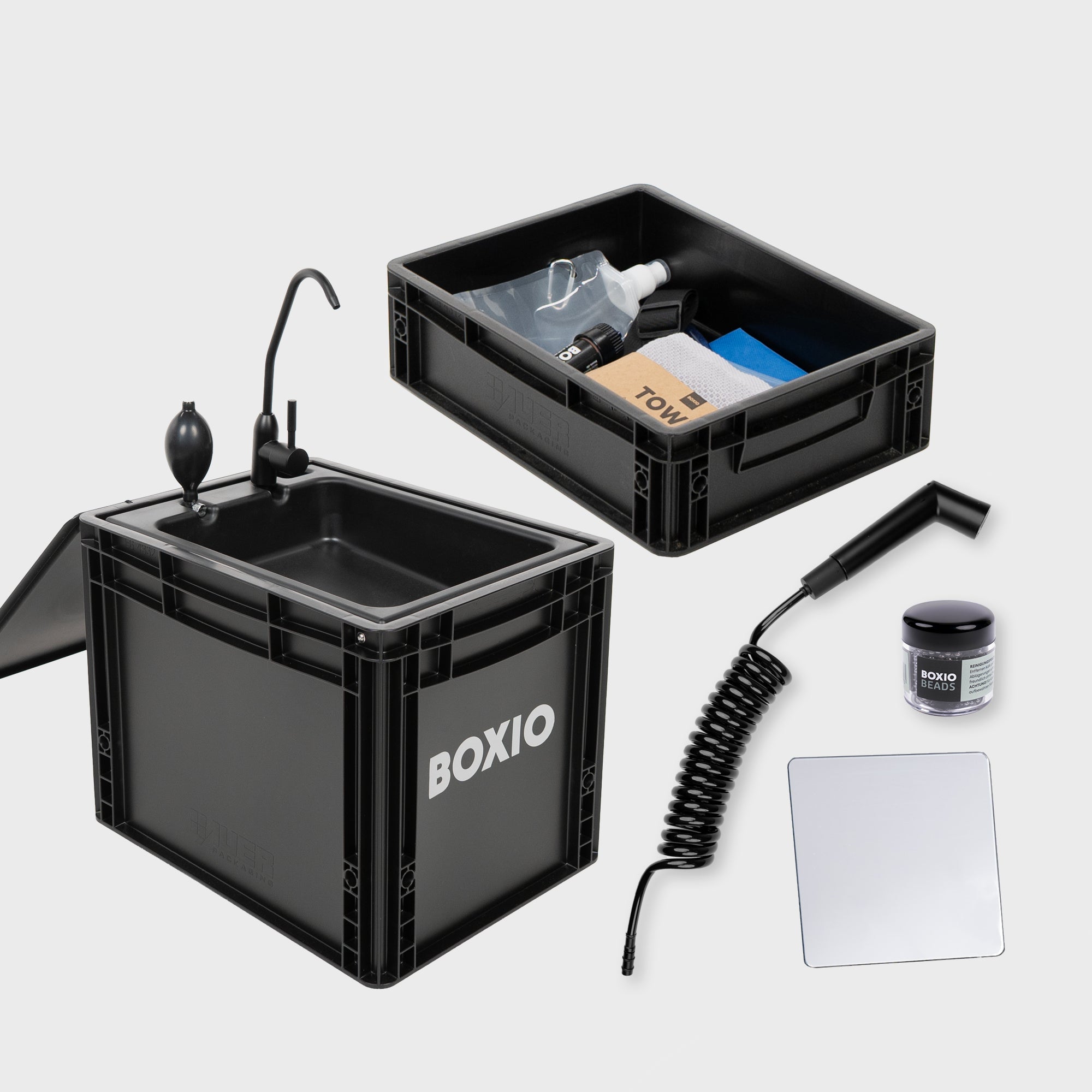 BOXIO WASH XL Max+ I XL Camping Sink with Water Filter