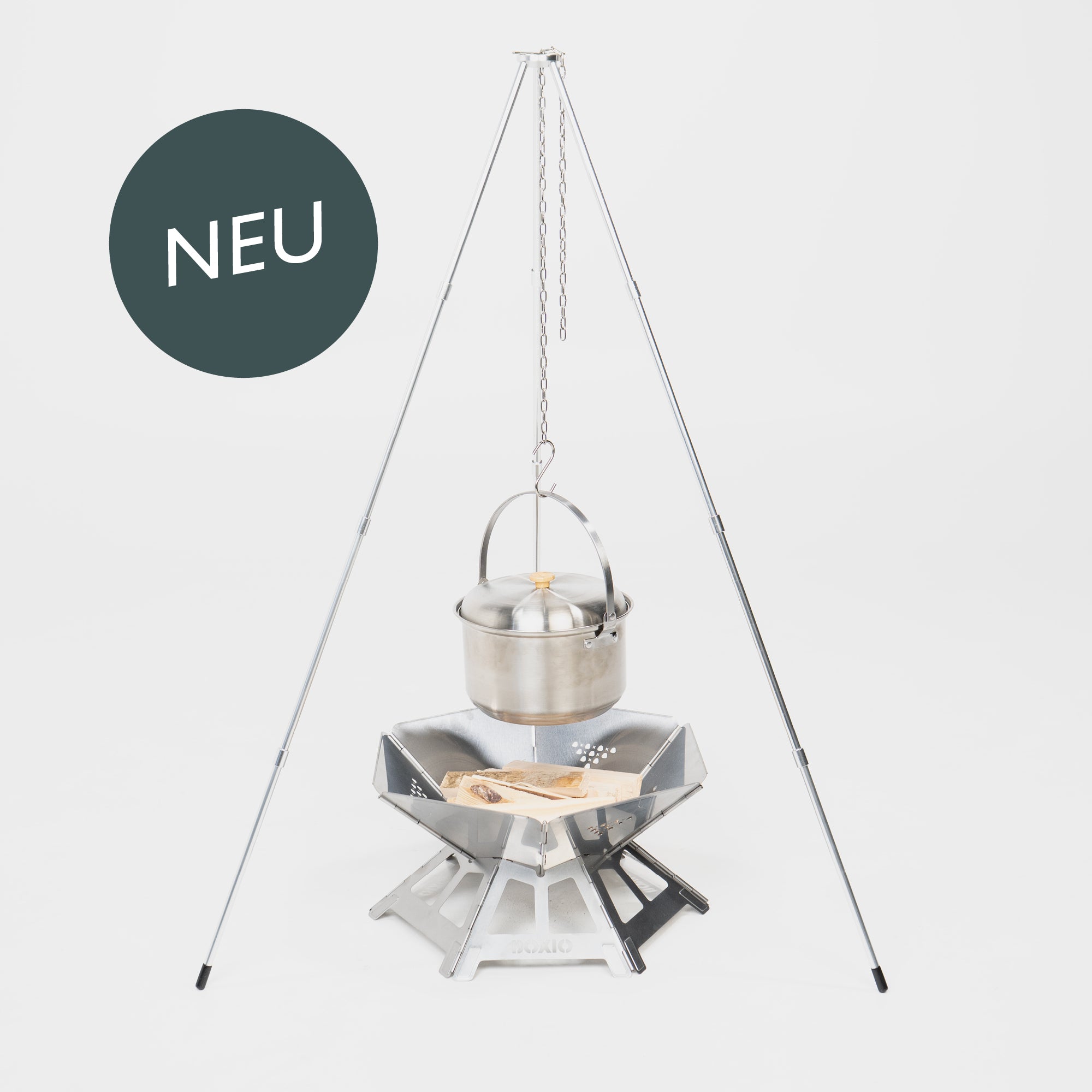 BOXIO FIRE BUNDLE I Fire bowl with grill in Eurobox