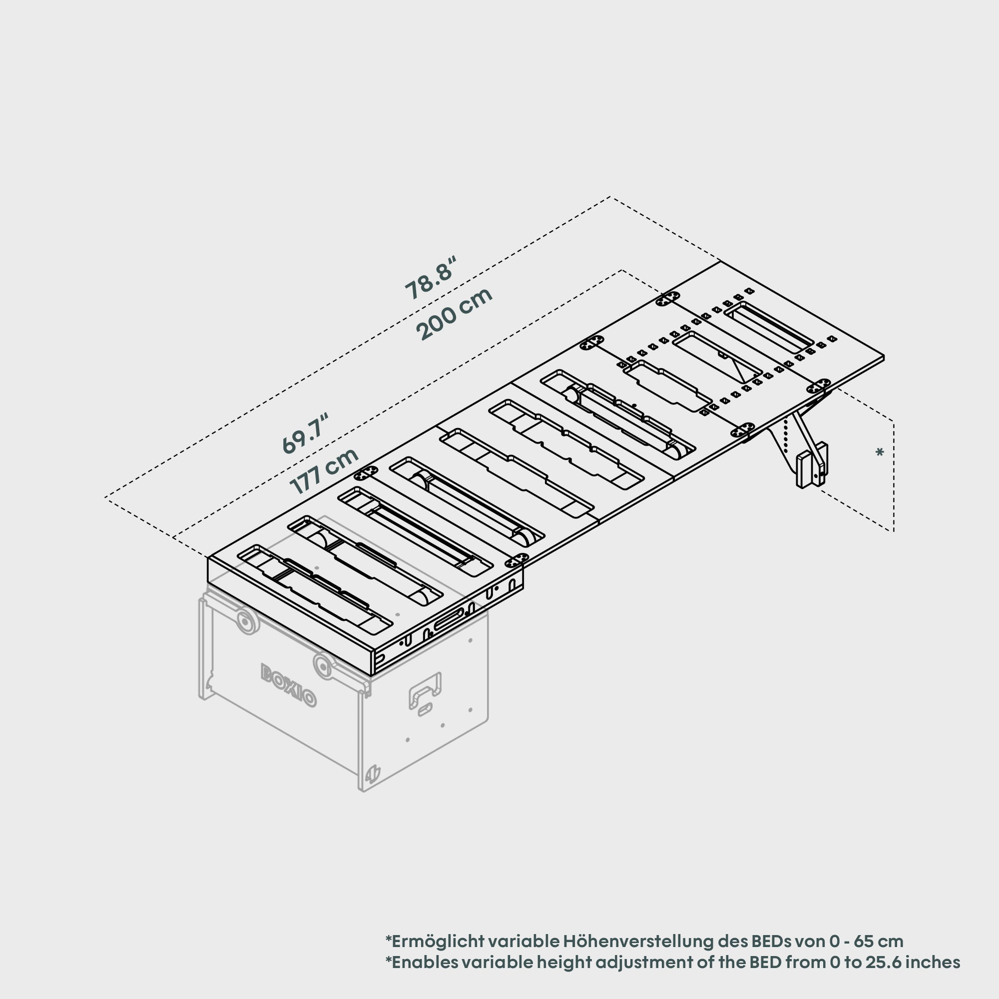BOXIO RACK BED L I Modulares Campingbett