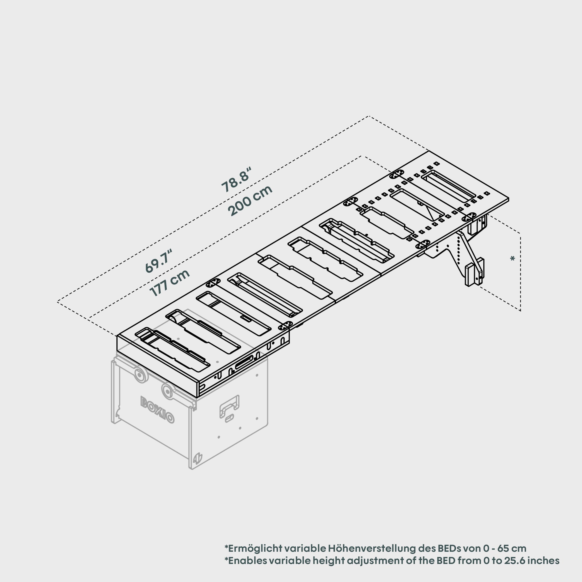 BOXIO RACK BED M I Modulares Campingbett