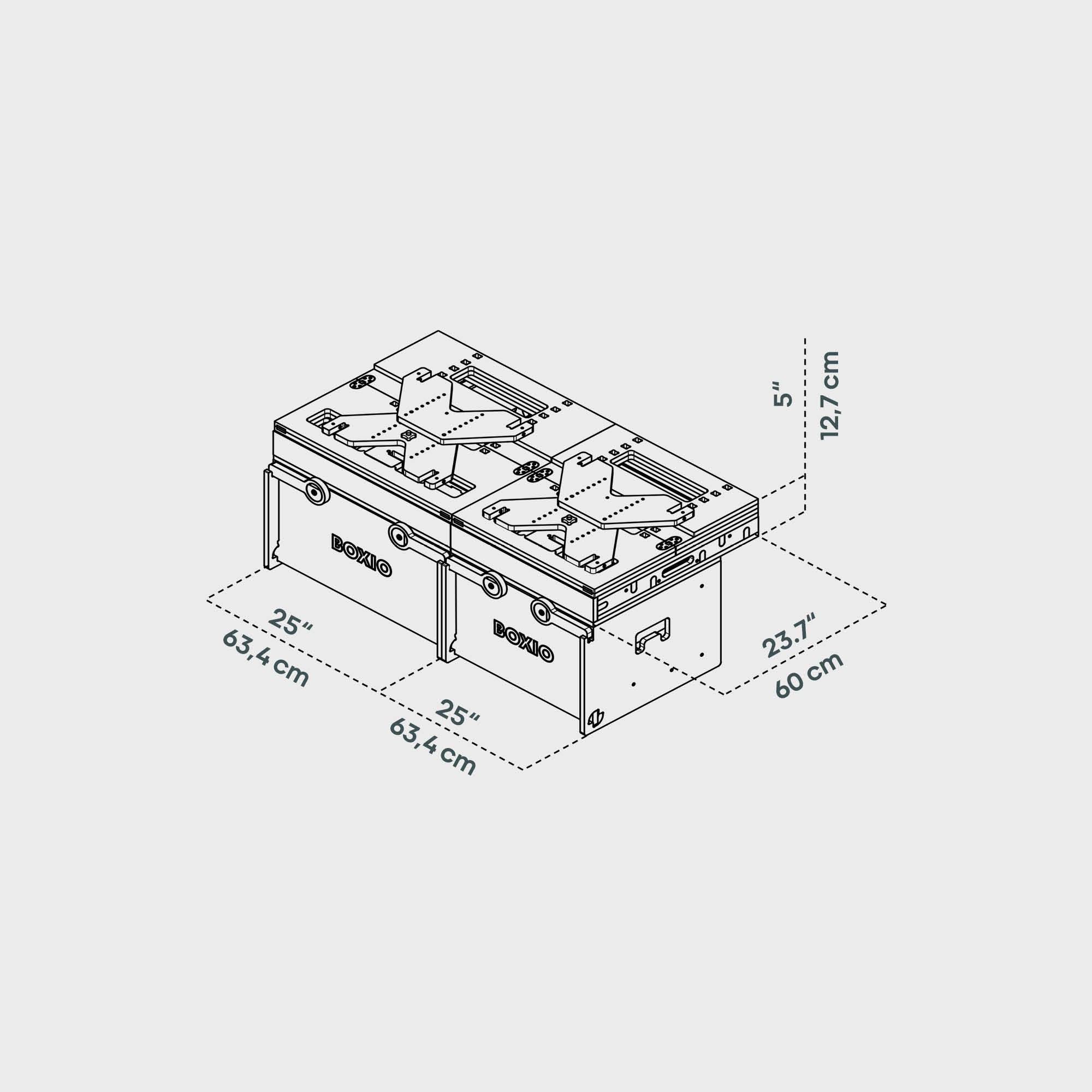 BOXIO RACK BOX + BED BUNDLE XL I Modular camping box