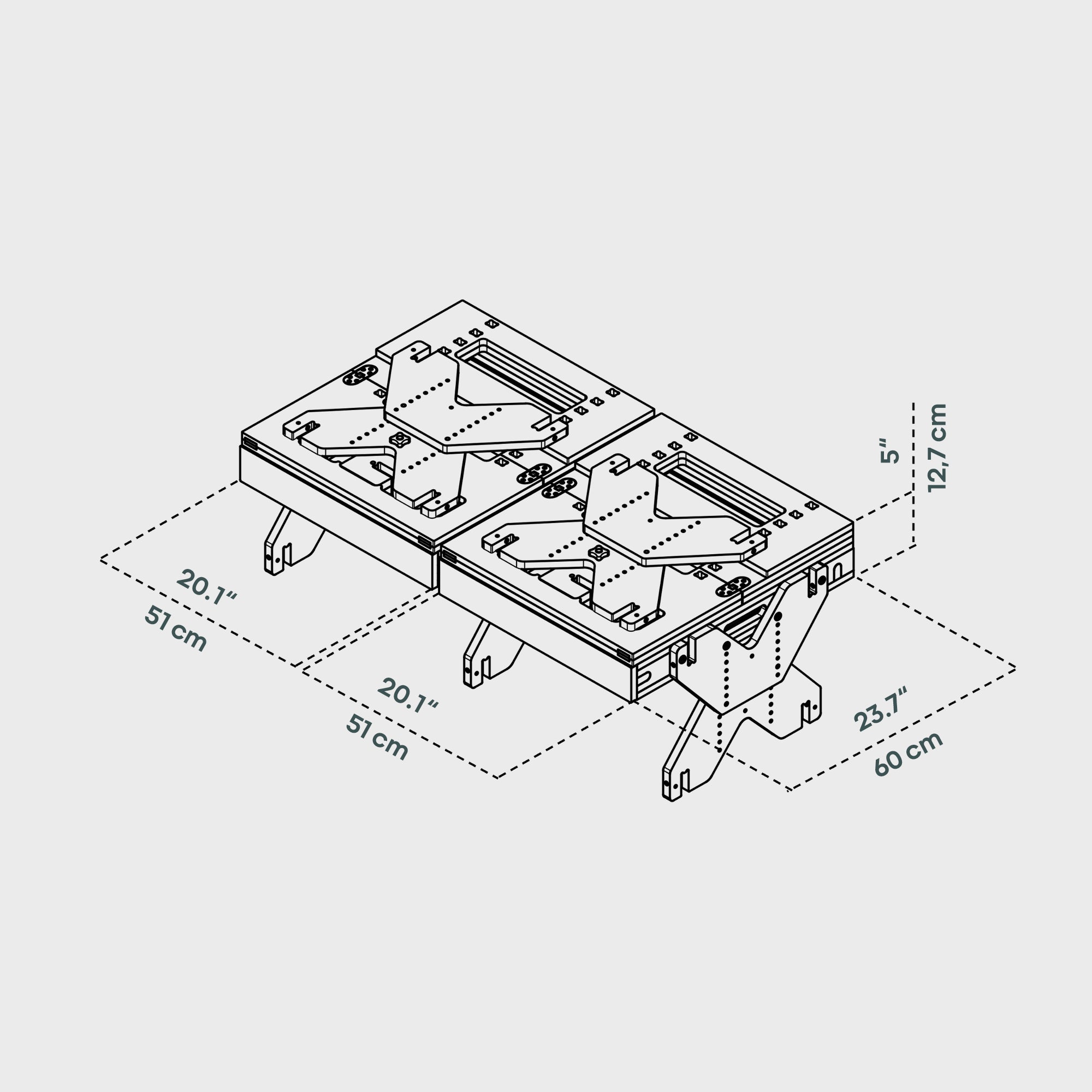 BOXIO RACK BED M I Modular camping bed minivan