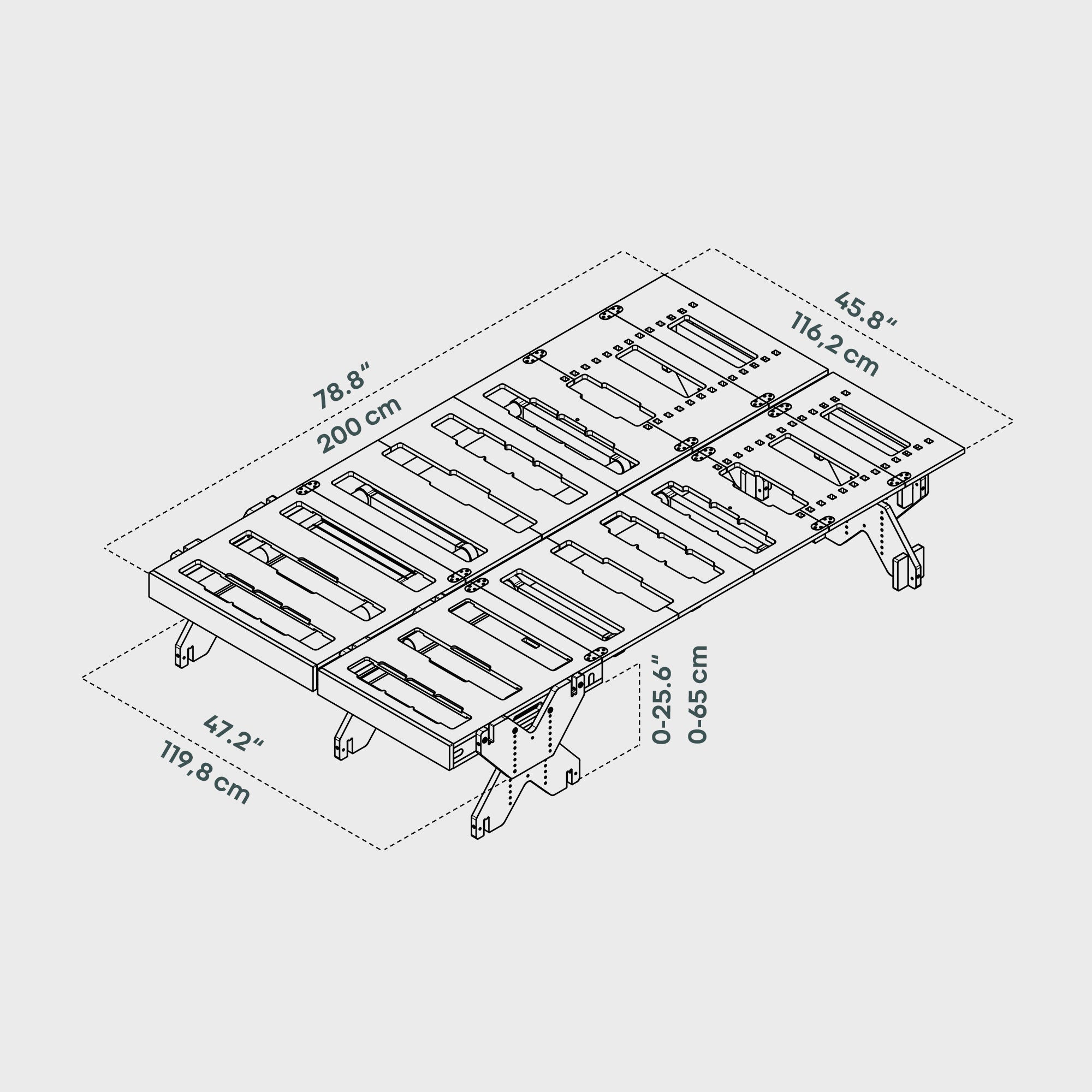 BOXIO RACK BED L I Modulares Campingbett