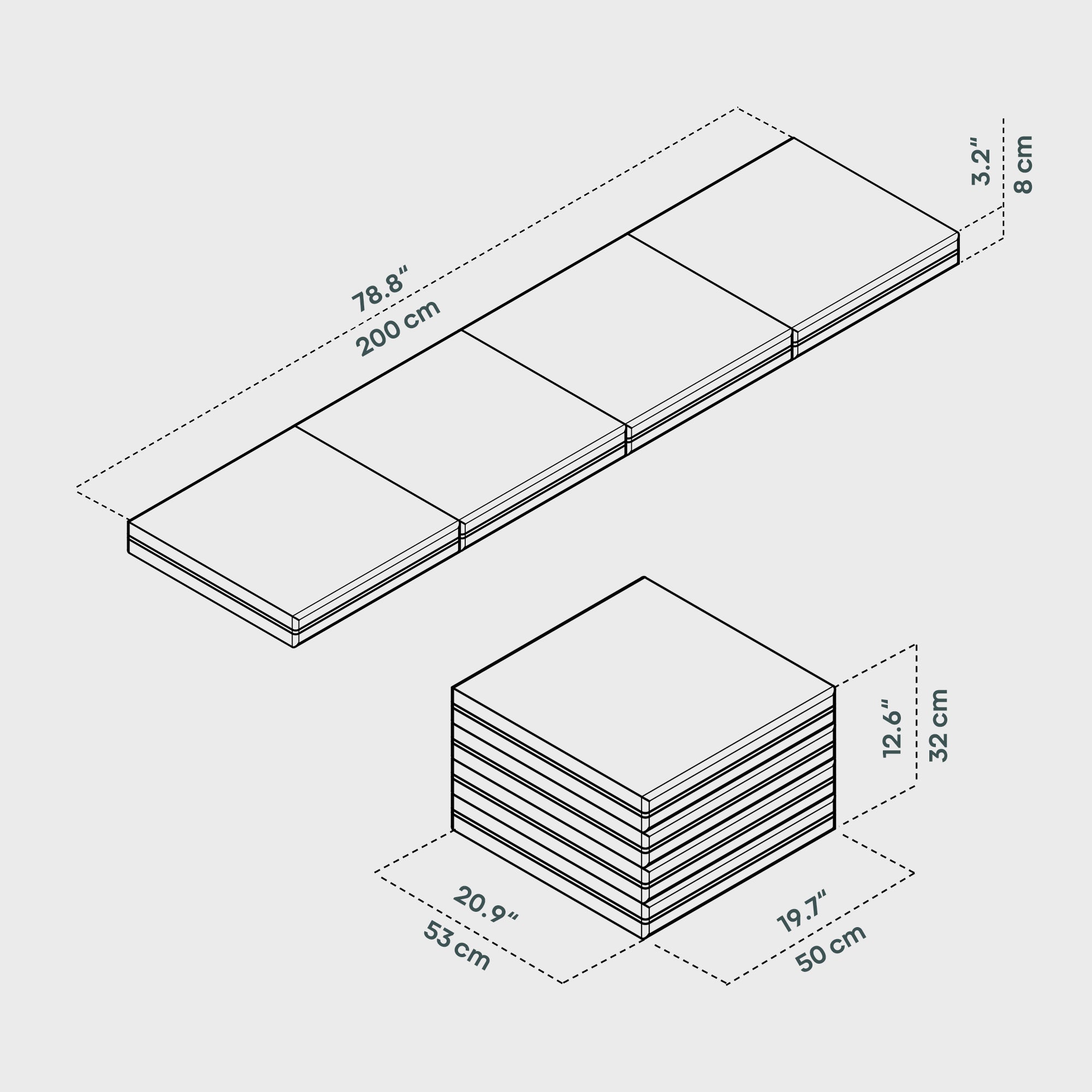 BOXIO SLEEP 53 I Folding mattress for the RACK