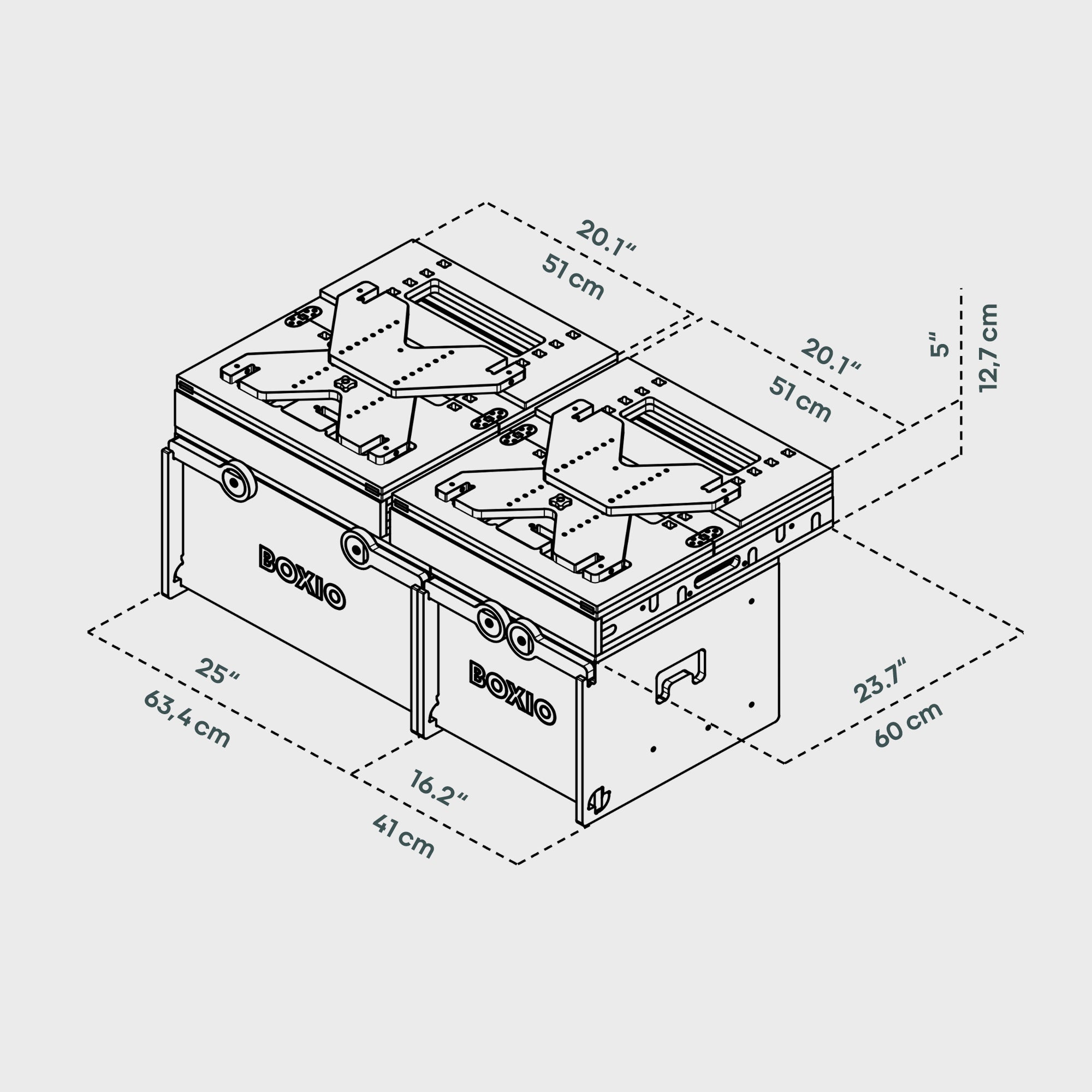 BOXIO RACK BUNDLE M I Modulare Campingbox