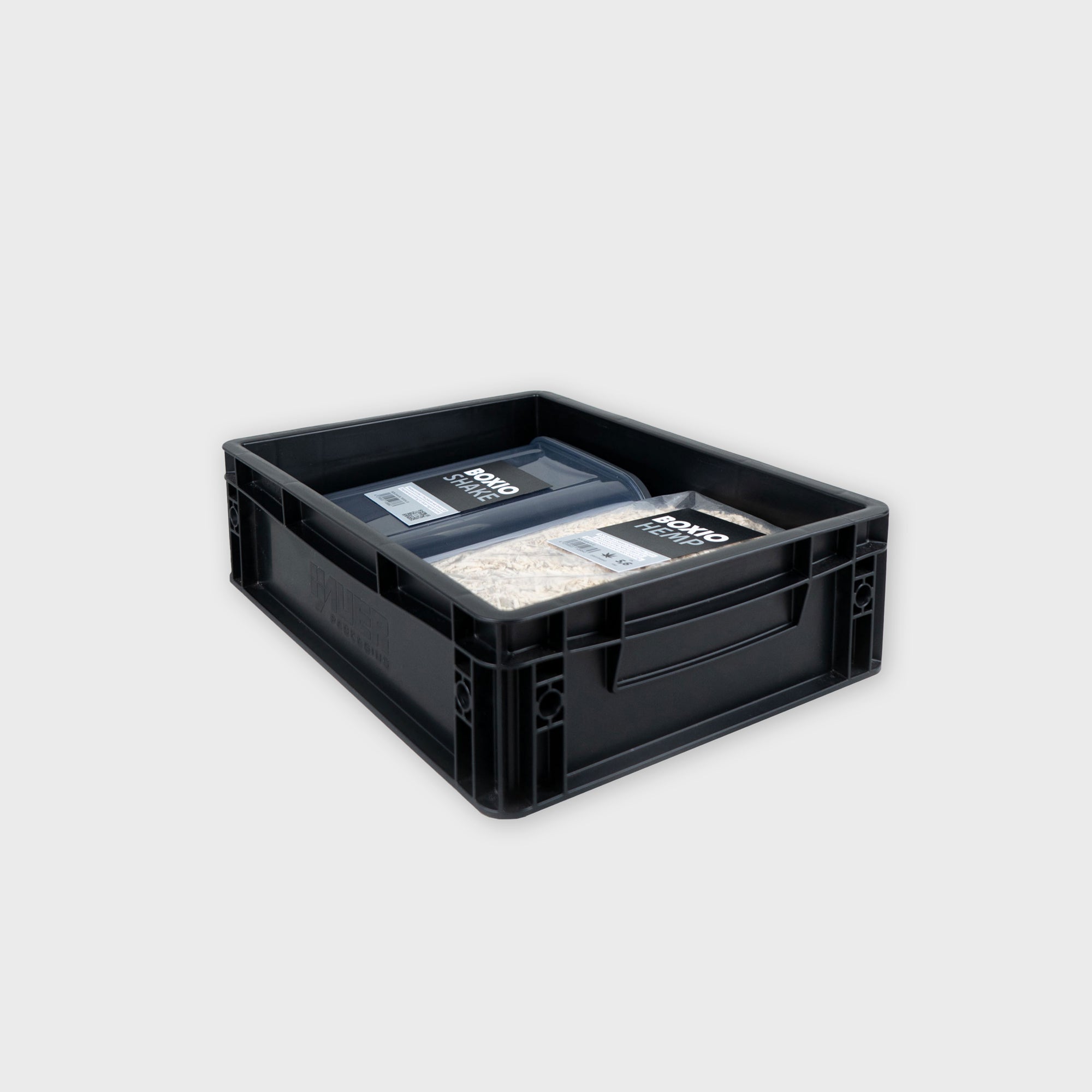 Euroboxerhöhung mit Hanfstreu