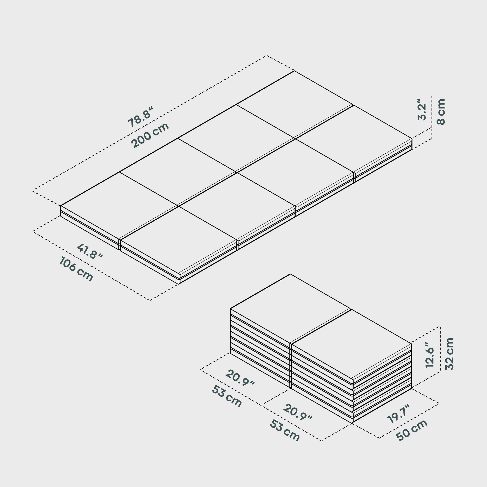 BOXIO RACK SLEEP 106 I Klappmatratzen