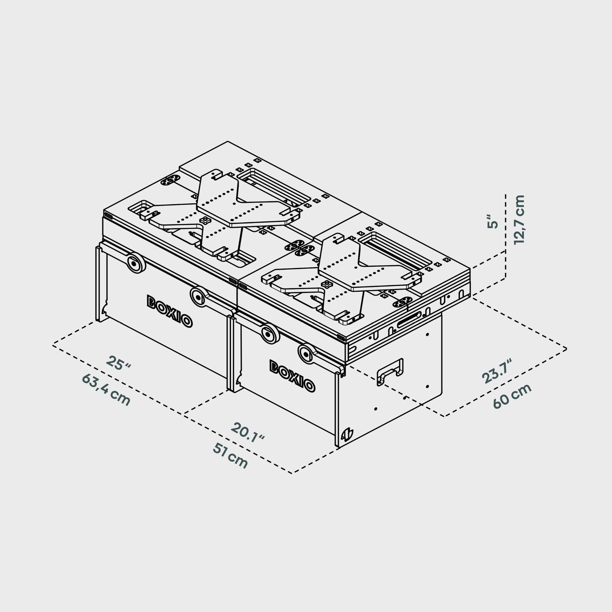 BOXIO RACK BUNDLE L I Modulare Campingbox
